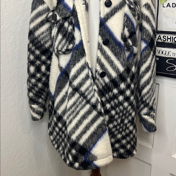 Anine Bing Oakley Multicolored Plaid Oversized Jacket Size XS - Picture 4 of 12